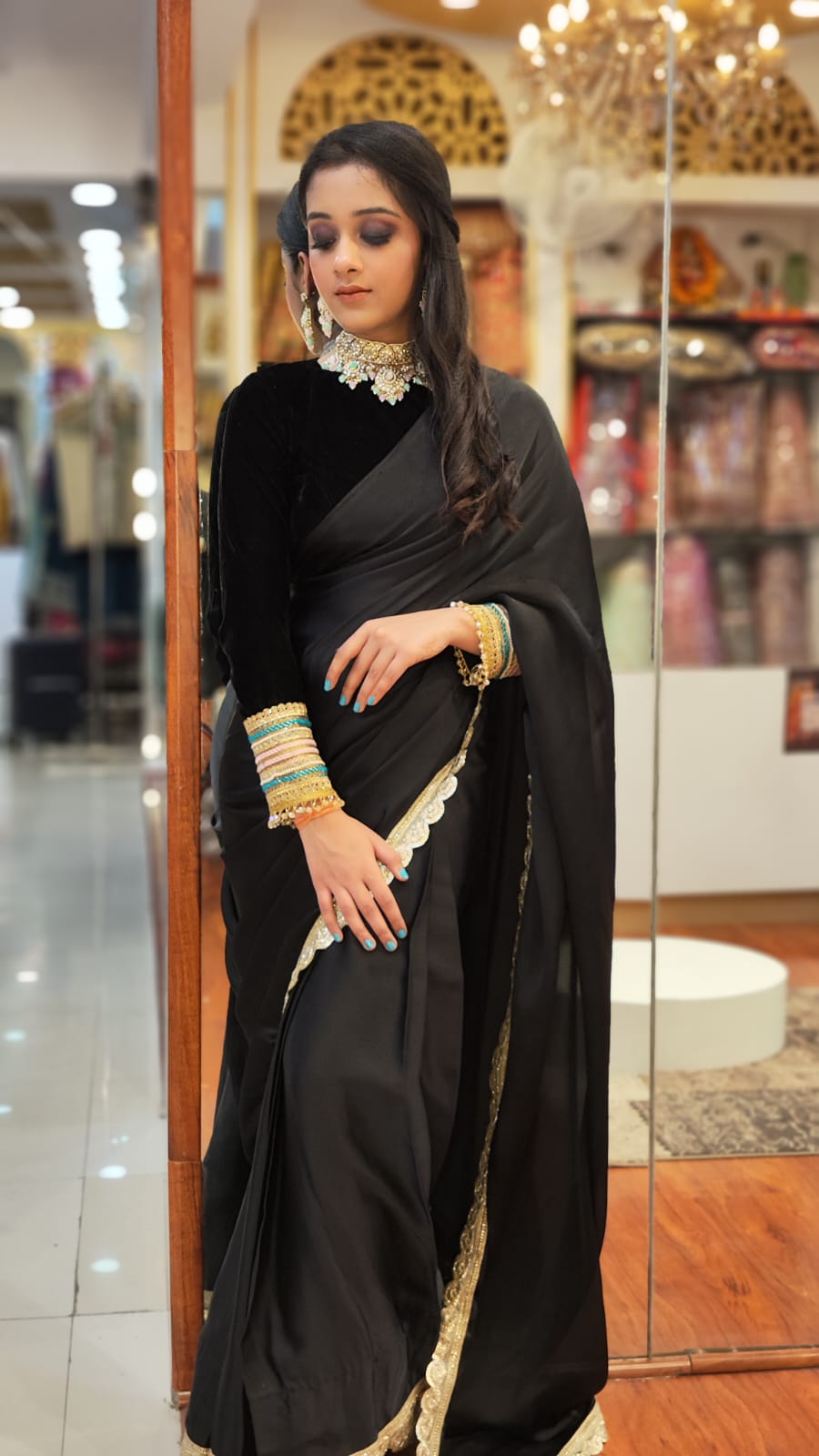 Parineeti Elegance Black saree